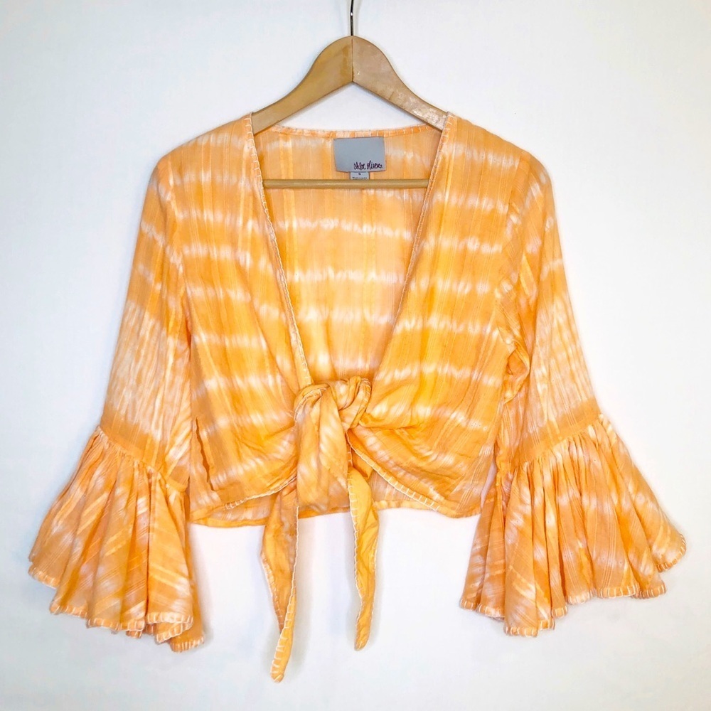 Anthropologie Chloe Oliver tie front bolero BoHo top